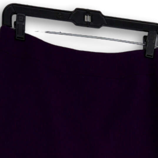 Womens Purple Flat Front Back Zip Straight And Pencil Skirt Size 2 image number 3