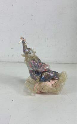 Porcelain Pierrette Clown Sitting on Heart Pillow Music Box alternative image