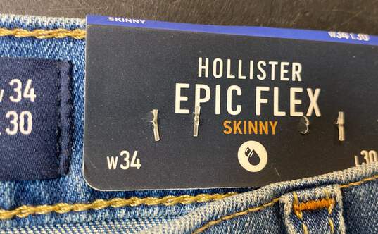 Hollister Women Blue Jeans- Sz 34x30 NWT image number 4
