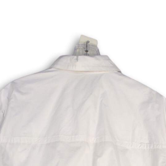 NWT Banana Republic Womens White Tessa Oversized Utility Button-Up Shirt Size S image number 4