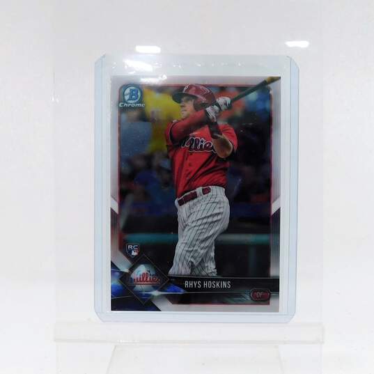 2018 Rhys Hoskins Bowman Chrome Rookie Philadelphia Phillies image number 1