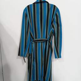 Women's I-N-C Striped Long Belted Trench Coat Sz XL NWT alternative image