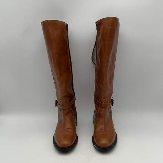 Charles David Womens Pirella Brown Burgundy Side Zip Riding Tall Boots Size 6.5 image number 3