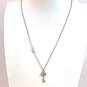 Designer Juicy Couture Silver-Tone Cable Chain Key Pendant Necklace image number 1