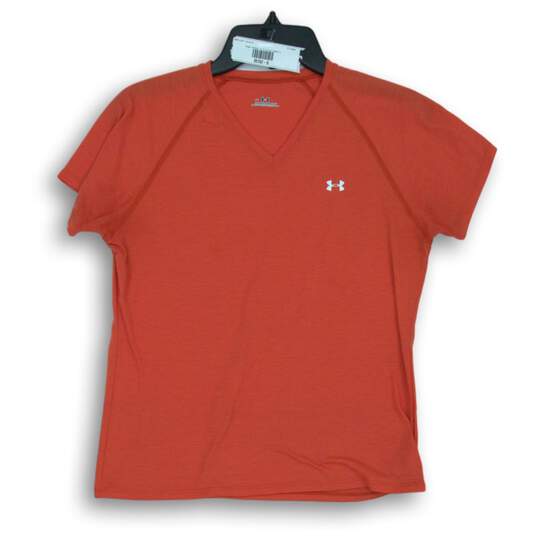 Women's Under Armour Orange Pullover T-Shirt Size M image number 1