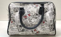 Disney Newsprint Mickey Mouse Shoulder Satchel Bag