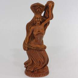 Vintage Tahitian Dancer Coco Joe's Wood Figurine Hawaii