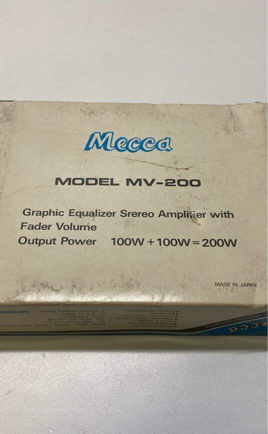 Mecca Model MV-200 Graphic Equalizer Stereo Amplifier With Fader Volume image number 5