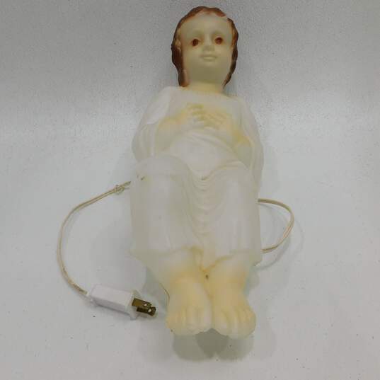 Empire Blow Mold Baby Jesus 18 inch Vintage Christmas Nativity Light Cord Tested image number 1