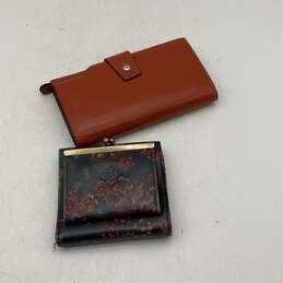 Lot Of 2 Bostanten And Patricia Nash Womens Multicolor Leather Bifold Wallet