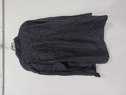 Men's Blue Plaid Button-Up Size XL image number 2