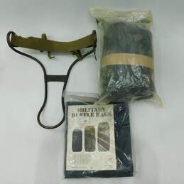 Vintage Military Gear Sealed Chemical Suit & Duffel Bag W/ Metal Backpack Frame