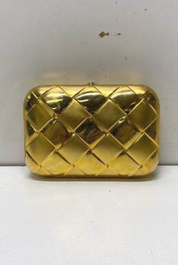 La Regale Gold Metal Case Evening Clutch Bag alternative image