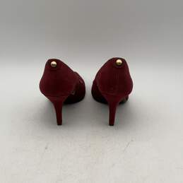 Michael Kors Womens Red Suede Pointed Toe Stiletto High Pump Heels Size 6 alternative image
