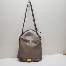 Marc by Marc Jacobs Leather Hobo Bag - Light Gray
