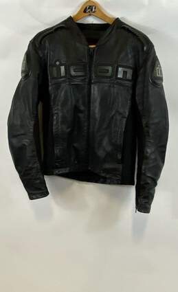 Accelerant Icon Black Motorcycle Jacket - Size Large