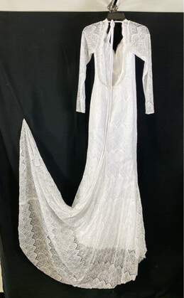 NWT Merry's Womens White Long Sleeve Sweetheart Neck Ball Gown Dress Size 6 alternative image
