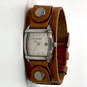 Designer Fossil JR-9009 Brown Leather Strap Analog Dial Quartz Wristwatch image number 2