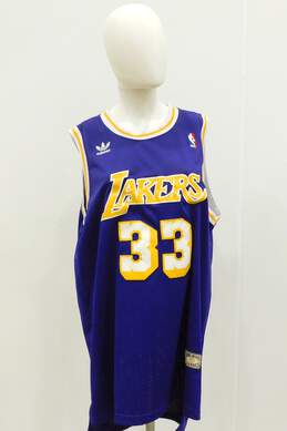 Adidas Jersey Kareem Abdul-Jabbar Lakers Hardwood Classics #33 Purple Mens XXXL