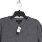 NWT Mens Gray Knitted V-Neck Long Sleeve Pullover Sweater Size Large image number 3