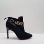 Badgley Mischka  Black Gold Suede Ankle Booties Women's Size 8M image number 1