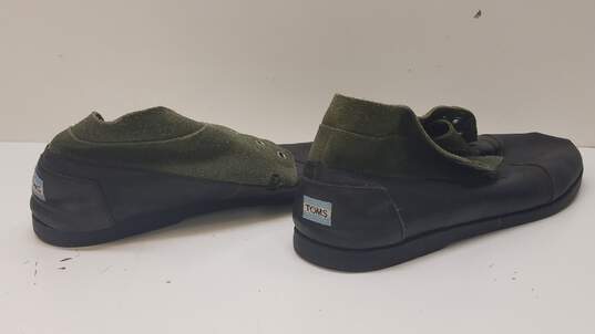 Toms Mens Black Leather & Green Suede Chukka Boots, Size 12, Style &  300812 image number 4