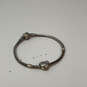 Designer Pandora 925 ALE Sterling Silver Snake Chain Heart Charm Bracelet image number 1