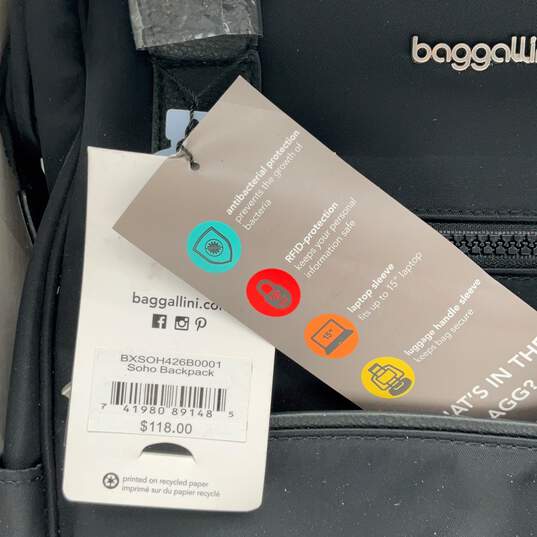 NIB Baggallini Womens Black Adjustable Strap Rfid Protection Soho Backpack image number 3