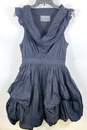 AllSaints Womens Black Cotton Sleeveless Ruched Gathered Mini Dress Size 12 image number 1