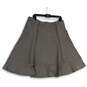 Womens Gray Pleated Regular Fit Pull-On Knee Length A-Line Skirt Size 14 image number 2