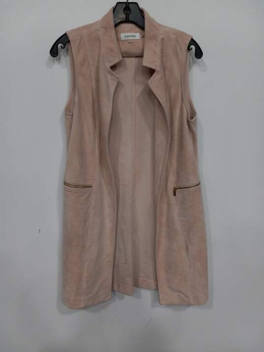 Calvin Klein Women's Faux Suede Duster Vest Size 6 image number 1