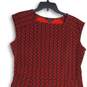 Land's End Womens Red Geometric Sleeveless Fit & Flare Dress Size 14-16 image number 3
