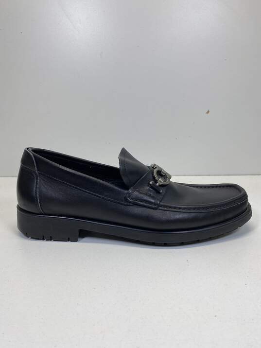 Authentic Salvatore Ferragamo Black Loafer Dress Shoe Men 7.5 image number 1