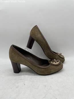 Tory Burch Womens Brown Stacked Heel Shoes Size 6.5 alternative image