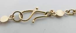Elegant 16k Rose Gold Heart Tassel Collar Necklace 8.1g alternative image