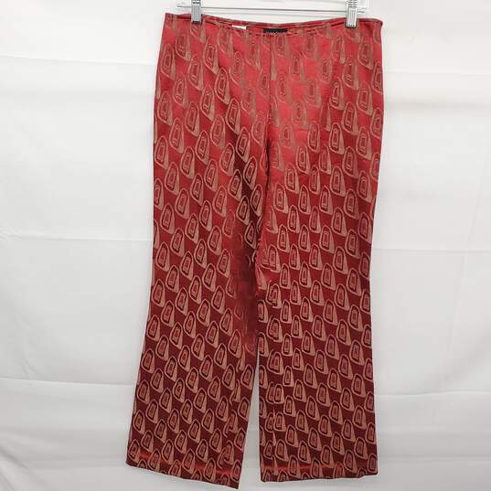 Buy the Jean Paul Gaultier Femme Women's Red Wide Leg Pants Size ...