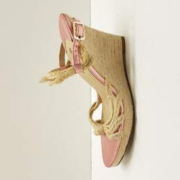 Michael Kors Women's Pink Leather Espadrille Heels Size 7 alternative image