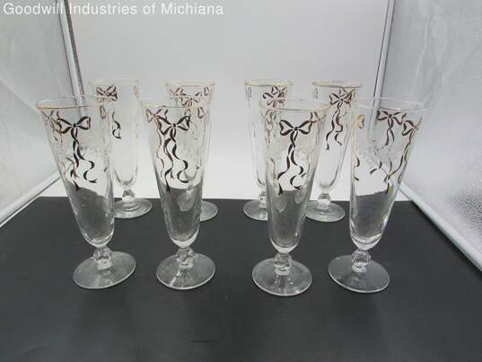 Rose Classic Pilsners by Libbey Glass Company - Set of 8 image number 1