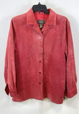 Outfit JPR Women Red Suede Button Up Shirt Jacket M
