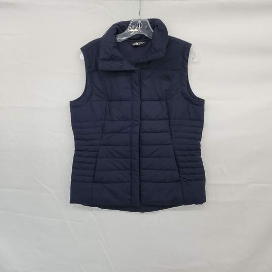 The North Face Navy Blue Snap Button Vest WM Size M image number 1