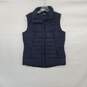 The North Face Navy Blue Snap Button Vest WM Size M image number 1