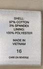 NWT New York & Company Womens Ivory Geometric Cotton Blend Blazer Jacket Size 16 image number 5