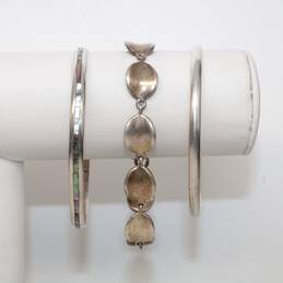 Bundle of 3 Sterling Silver Bracelets - 48.32g alternative image