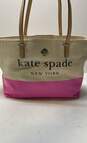 Kate Spade Canvas Shopper Tote Beige Pink image number 1