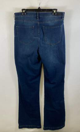 NWT Nicole Miller Womens Dark Blue High Rise Denim Bootcut Leg Jeans Size 14 alternative image