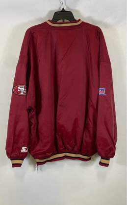 Starter Mens Red NFL Pro Line SF 49ers V-Neck Pullover Sweatshirt Size XXL alternative image