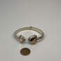 Designer Brighton Silver-Tone Quartz Stone Heart Shape Ends Cuff Bracelet image number 3