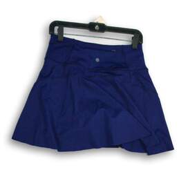 Athleta Womens Blue Flat Front Back Zipper Pocket Athletic Skort Size S alternative image