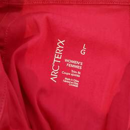 Arcteryx Pink Cotton Blend Trim Fit Button Up Short Sleeve Shirt Women's Size L alternative image