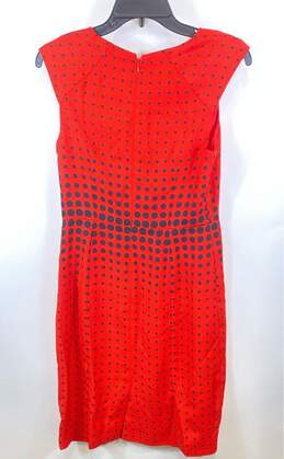 J.Crew Womens Red Polka Dot Sleeveless Back Zip Short Sheath Dress Size 2 alternative image